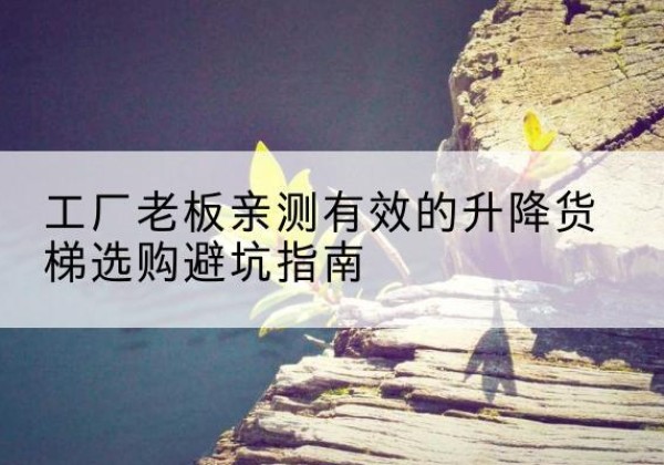五原升降货梯怎么选-工厂老板亲测有效的升降货梯选购避坑指南